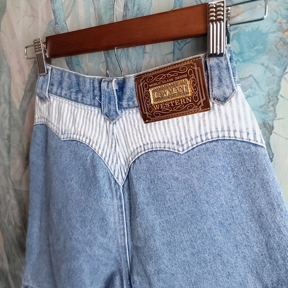 HP Vintage HighRise Denim Shorts LightWash Western - Picture 11 of 15